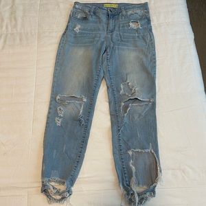 William B Mid Rise Ripped Jeans